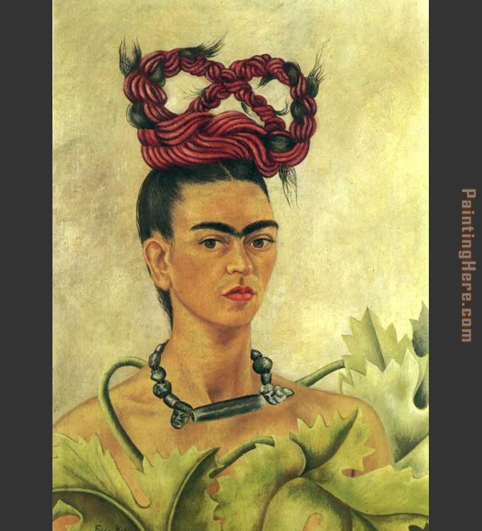 Self Portrait with Braid painting - Frida Kahlo Self Portrait with Braid art painting